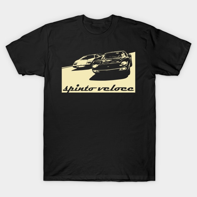 Miura Countach T-Shirt by retroracing